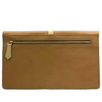 Fendi Chameleon 8 M0284 Clutch Pochette Leather Light Brown Beige — view 2