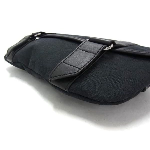 Gucci GG Pattern Canvas Crossbody Waist Bag Black — view 4