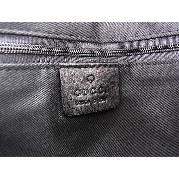 Gucci GG Pattern Canvas Crossbody Waist Bag Black — view 6