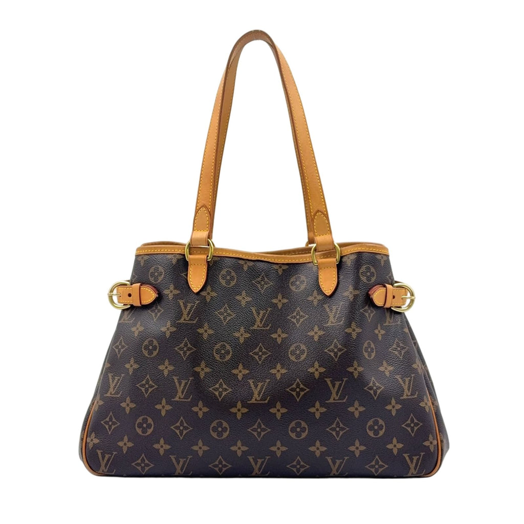 Louis Vuitton Batignolles Oriental Monogram Leather Brown Tote Gold