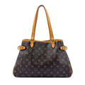 Louis Vuitton Batignolles Oriental Monogram Leather Brown Tote Gold