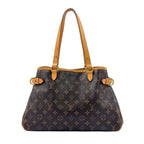 Louis Vuitton Batignolles Oriental Monogram Leather Brown Tote Gold