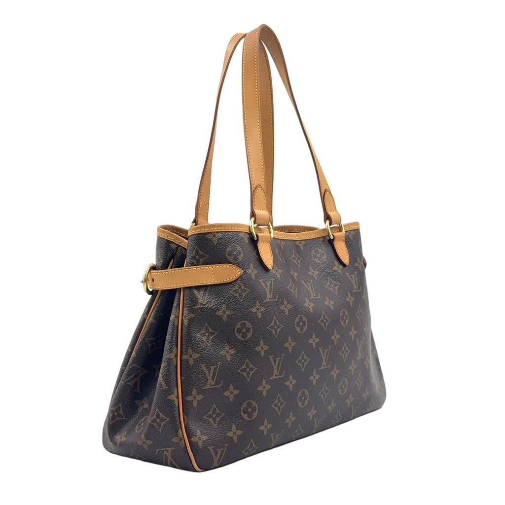 Louis Vuitton Batignolles Oriental Monogram Leather Brown Tote Gold — view 2