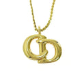 Christian Dior GP CD Logo Necklace Gold