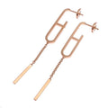 Hermes Rose Gold Chain Link Earrings