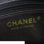 Chanel Quilted Double Flap Chain Gold Gray Leather CC Logo Shoulder Bag — view 6