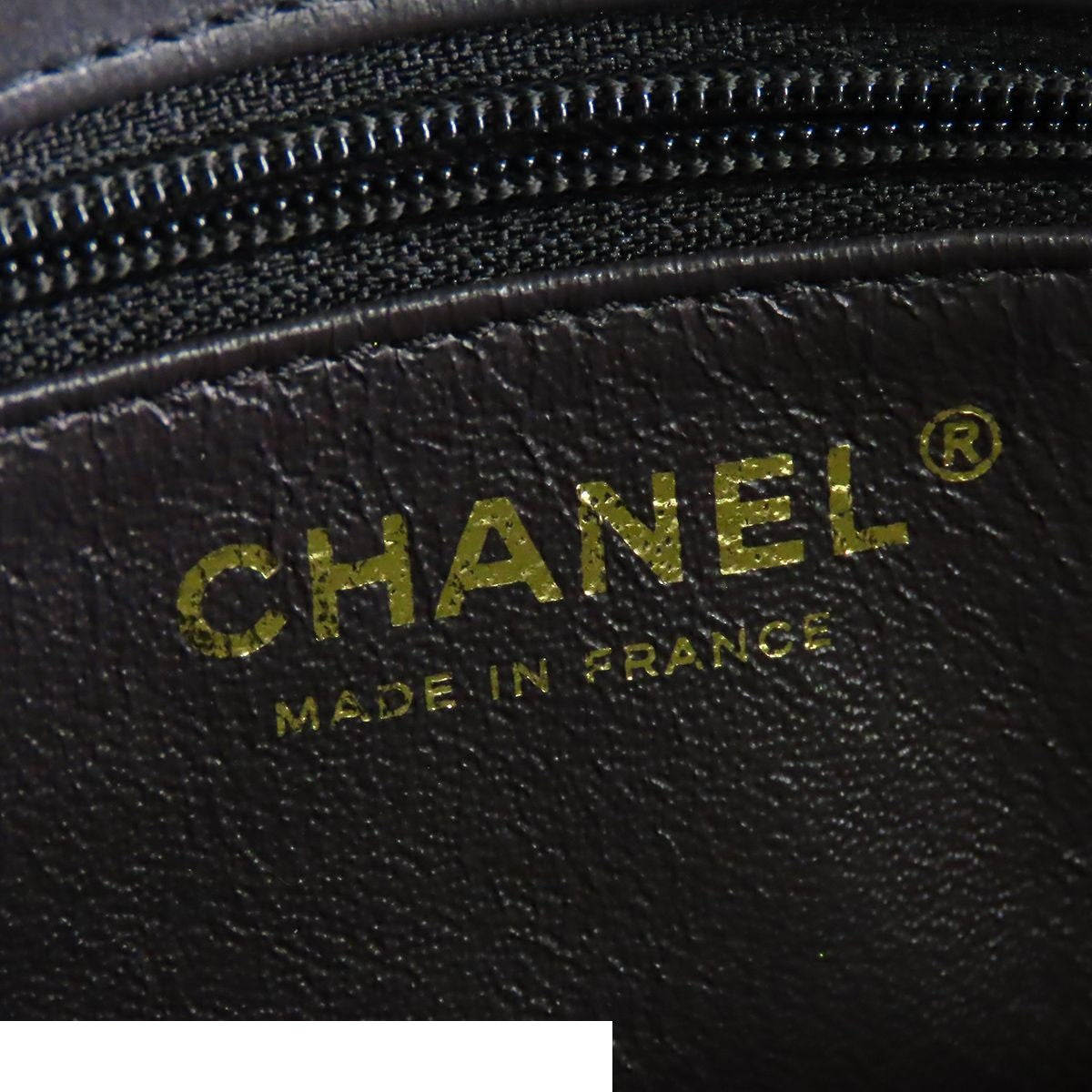 Chanel Quilted Double Flap Chain Gold Gray Leather CC Logo Shoulder Bag — view 6