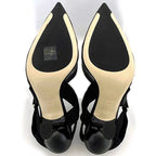 Fendi Mesh Suring Back Shoes High Heel Black — view 8