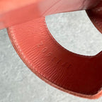Hermes Santoni Strap Sandals Flat Shoes Coral Orange Suedeleather 38 — view 9