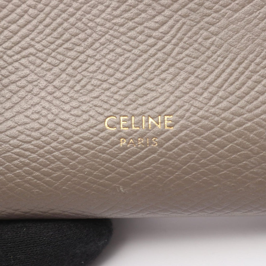 Celine Bifold Wallet Strap Gray Leather — view 5