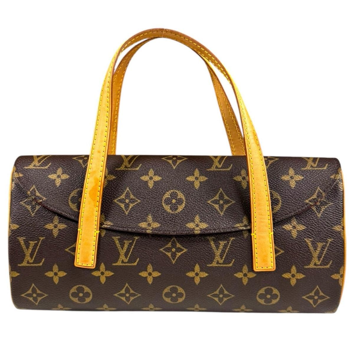 Louis Vuitton Sonatine Monogram Handbag Canvas Brown