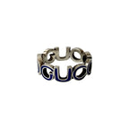 Gucci Interlocking G Enamel Ring Silver 925 No 24 Accessory — view 6