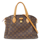 Louis Vuitton 2-Way Shoulder Bag Monogram Canvas Rivoli Mm Brown Handheld