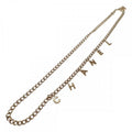 Chanel Coco Mark Logo Long Necklace Metal Gold