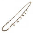 Chanel Coco Mark Logo Long Necklace Metal Gold