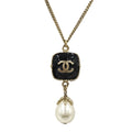 Chanel CC Logo Pearl Necklace