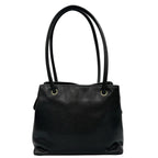 Chanel Coco Charm Caviar Leather Black Tote Gold — view 2