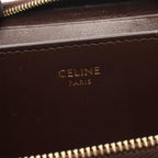Celine Coin Case CC Charm Dark Brown Leather Compact Wallet — view 4