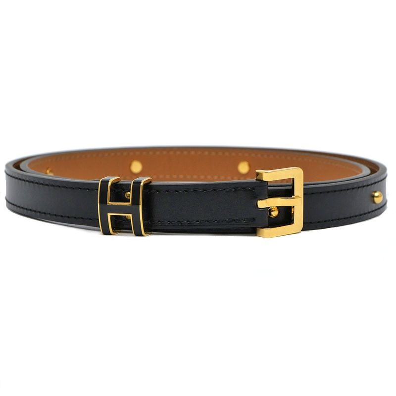 Hermes Belt Pop H Courte 15 80 cm Black Gold Hardware