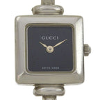 Gucci Stainless Steel Quartz Analog Display Black Dial Watch