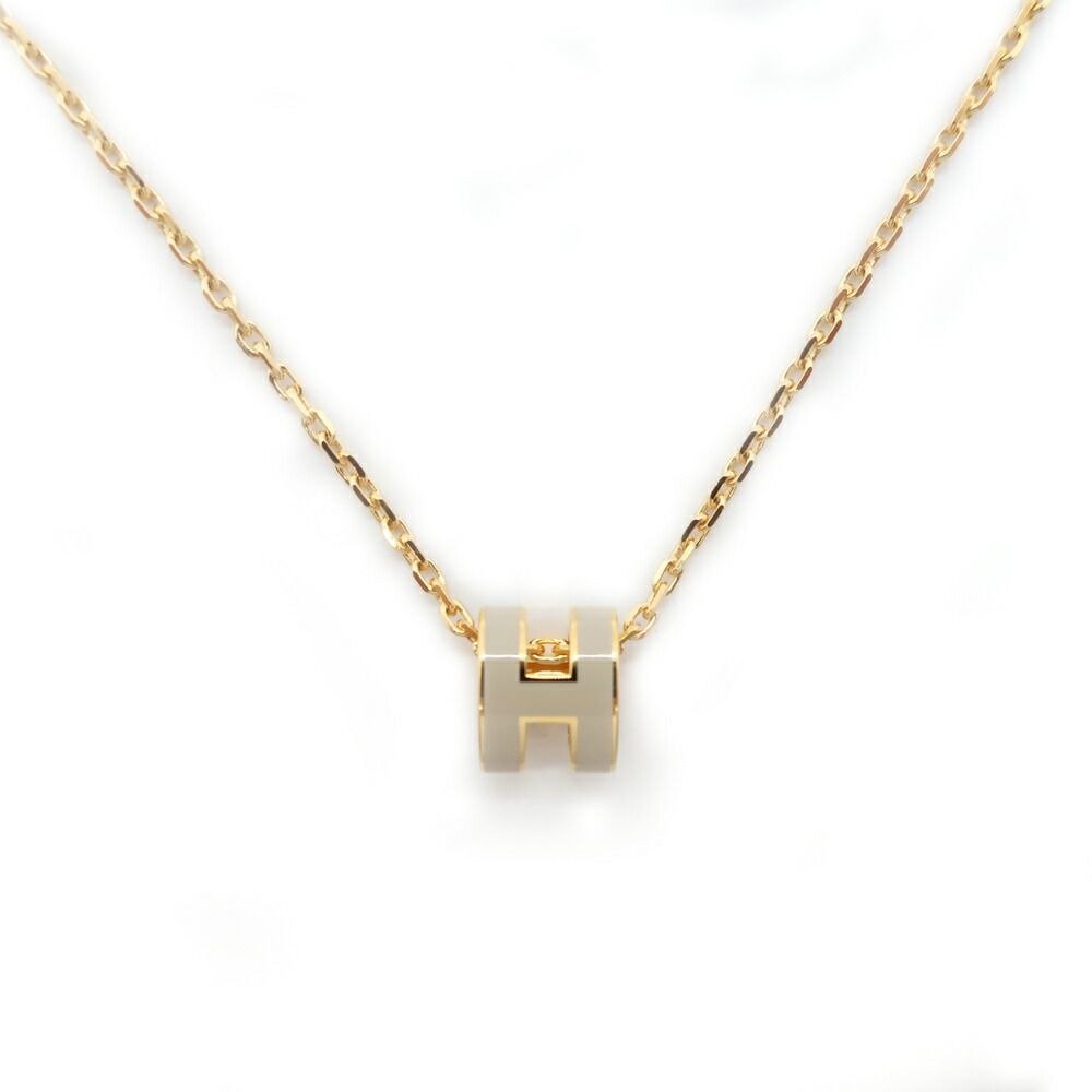 Hermes Necklace Mini Pop Ro Cover le Grey Gold