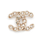 Chanel Brooch Corsage Gold Coco Mark Rhinestone — view 3