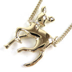 Chanel by Bambi CC Logo Rhinestone Faux Pearl Necklace — view 5