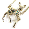 Chanel by Bambi CC Logo Rhinestone Faux Pearl Necklace