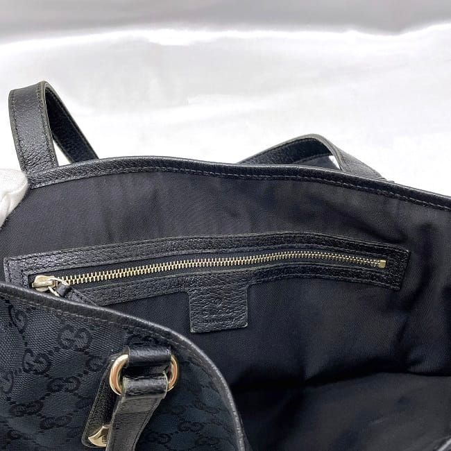 Gucci Tote Bag Black GG Canvas Light — view 8