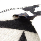 Louis Vuitton Flight Mode Medallion Wool Black White Scarf 1094 — view 9