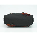 Prada Flower Motif 2-Way Shoulder Bag Tote Nylon Black — view 3