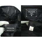 Prada Flower Motif 2-Way Shoulder Bag Tote Nylon Black — view 9