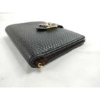 Louis Vuitton Bifold Wallet LV Vertical Compact Noir Black Taurillon Leather — view 3