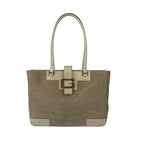 Gucci Handbag G Logo Tote Bag 002 1109 Beige Canvas And Leather