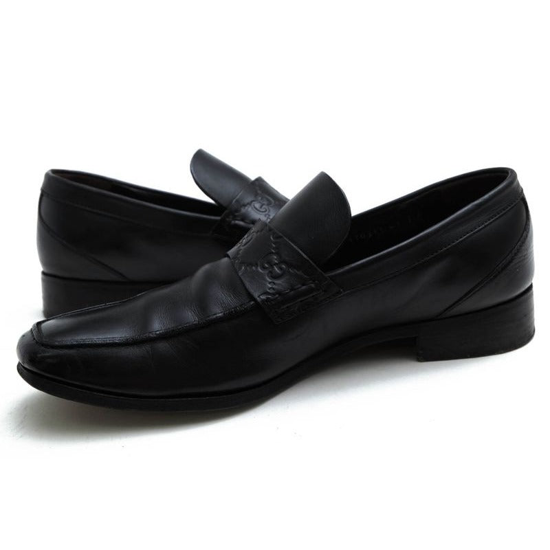 Gucci Coin Loafers Penny Shoes Men Leather Black GG — view 3