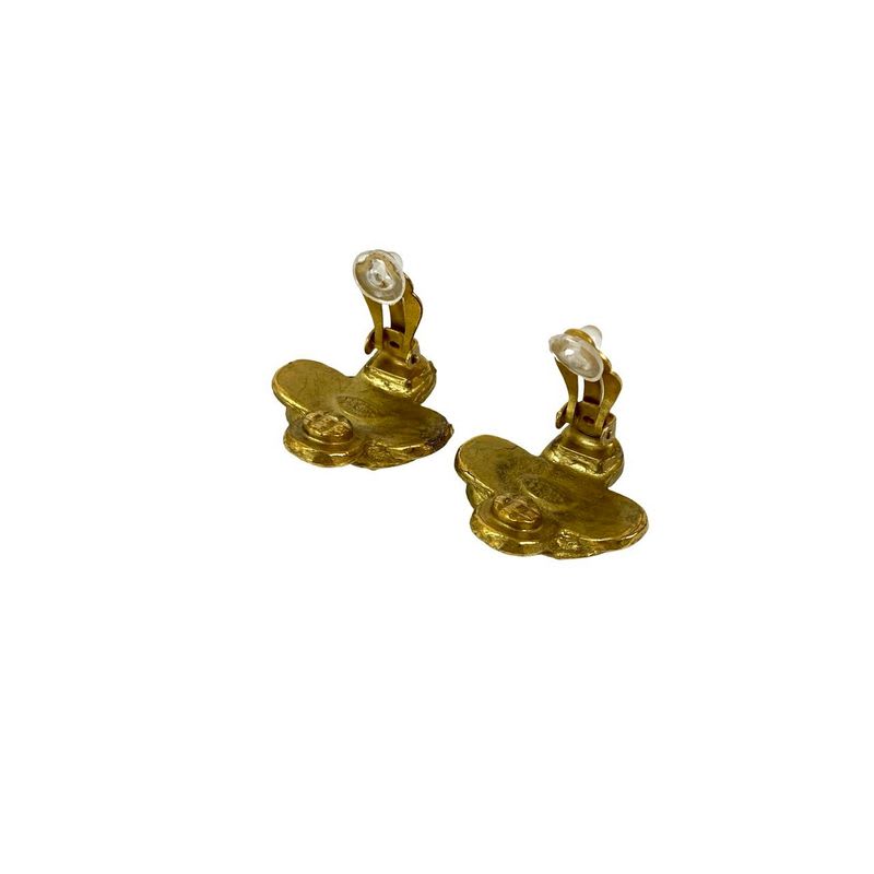 Chanel Vintage Coco Mark Motif GP Earrings Accessory 94A — view 5