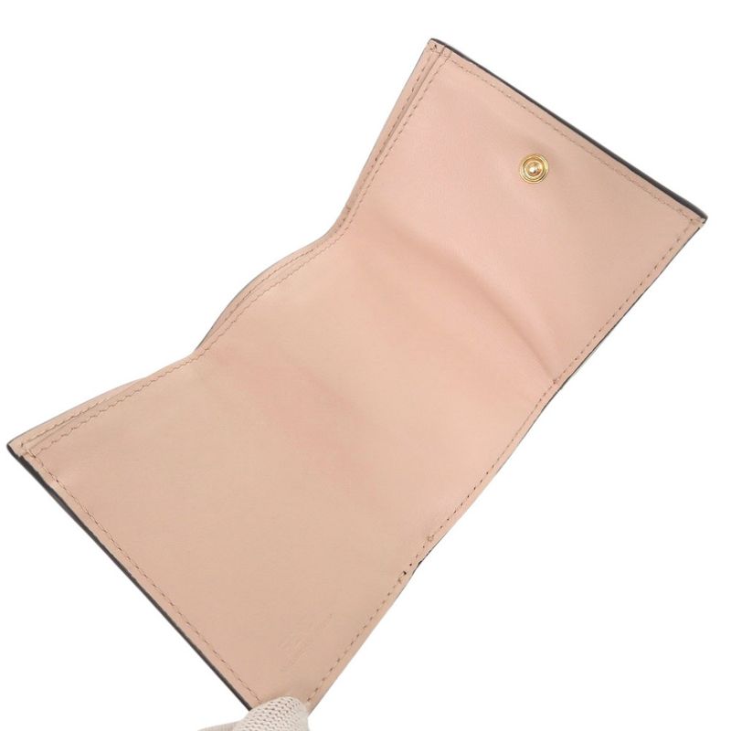 Fendi Roma Micro 8 M0395 Leather Pink Trifold Wallet 0377 — view 5