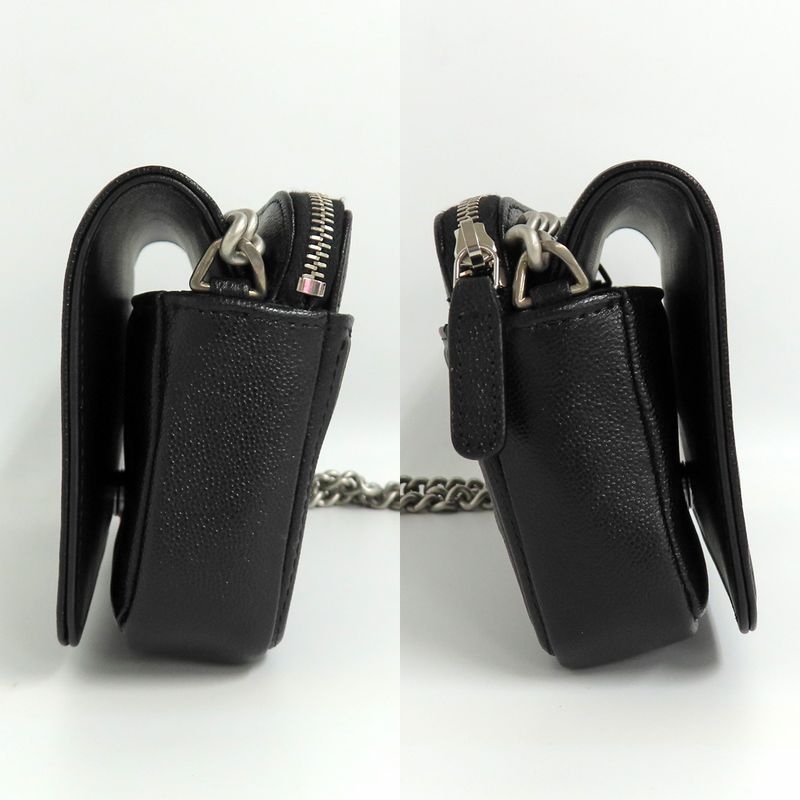Chanel Boy Phone Case Ap3013 Shoulder Bag Black Caviar Leather — view 5