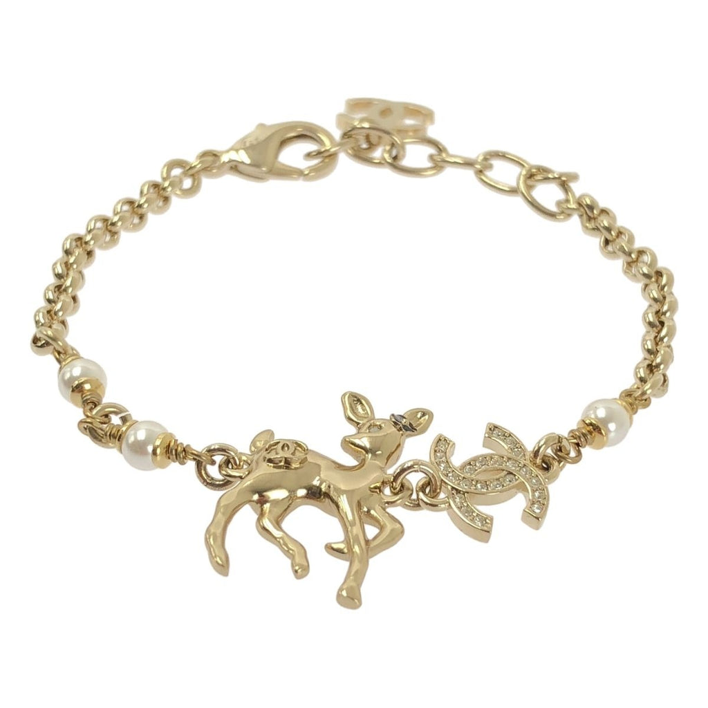 Chanel Bambi CC Logo Chain Bracelet Gold