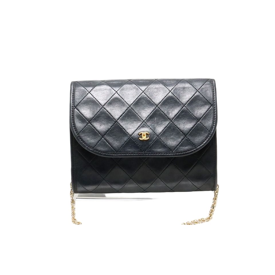Chanel Quilted GD Leather Chain Shoulder Bag