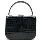 Gucci Croco Logo Push Lock Hand Bag — view 3
