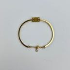 Celine Logo Triomphe Accessory Bracelet Bangle Gold Vintage — view 8