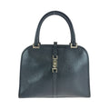 Gucci Jackie Black Silver Hardware Leather 002 1071 Tote Handbag