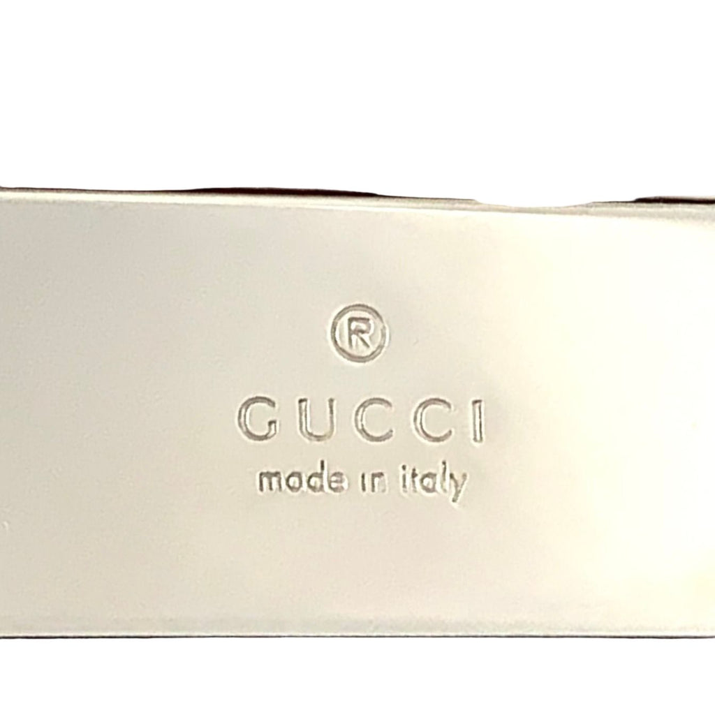 Gucci Interlocking Reversible Leather Brown Black Belt Silver — view 2