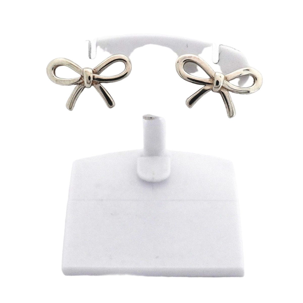 Tiffany & Co Earrings Bow Ribbon Silver — view 2