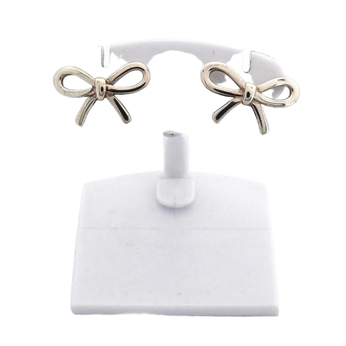 Tiffany & Co Earrings Bow Ribbon Silver — view 2