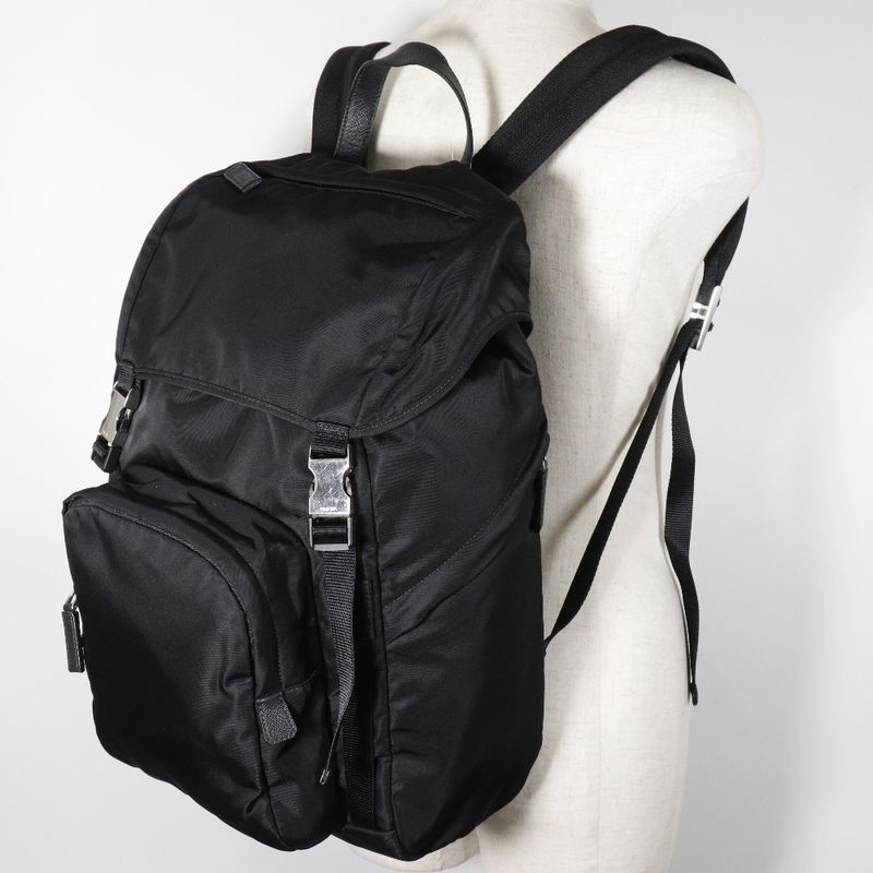 Prada 2 Vz135 Nylon Nero Backpack Daypack — view 9