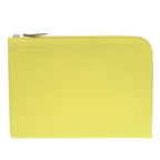 Hermes Zip Tablet Vaux Epson Lime Engraved A Yellow Clutch Bag 0062