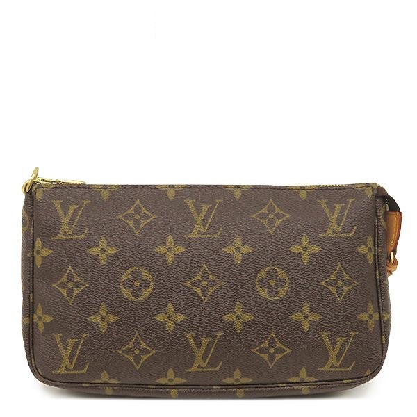 Louis Vuitton Pouch Pochette Accessoires Monogram Canvas Gold Vintage Handbag