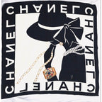 Chanel Mademoiselle Large Scarf Black Silk — view 2